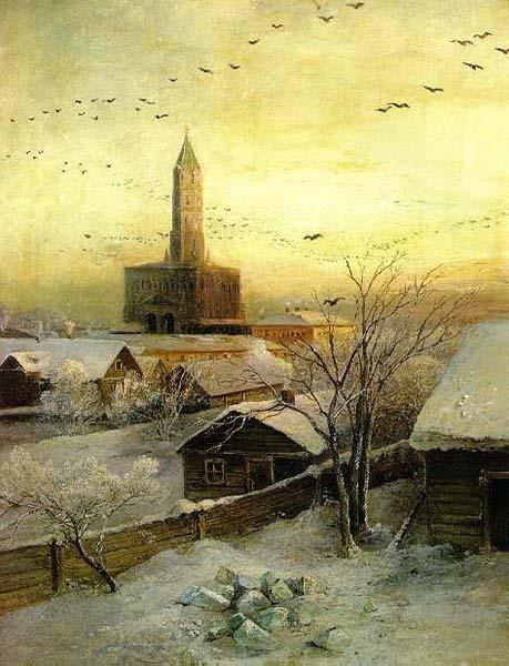 Alexei Savrasov Sukharev Tower oil painting image